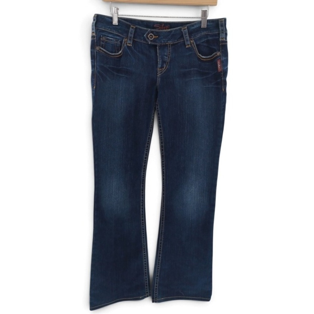 Silver Jeans Tuesday Bootcut Jean Women 31x33 Dark Wash Low Rise Western Cowgirl